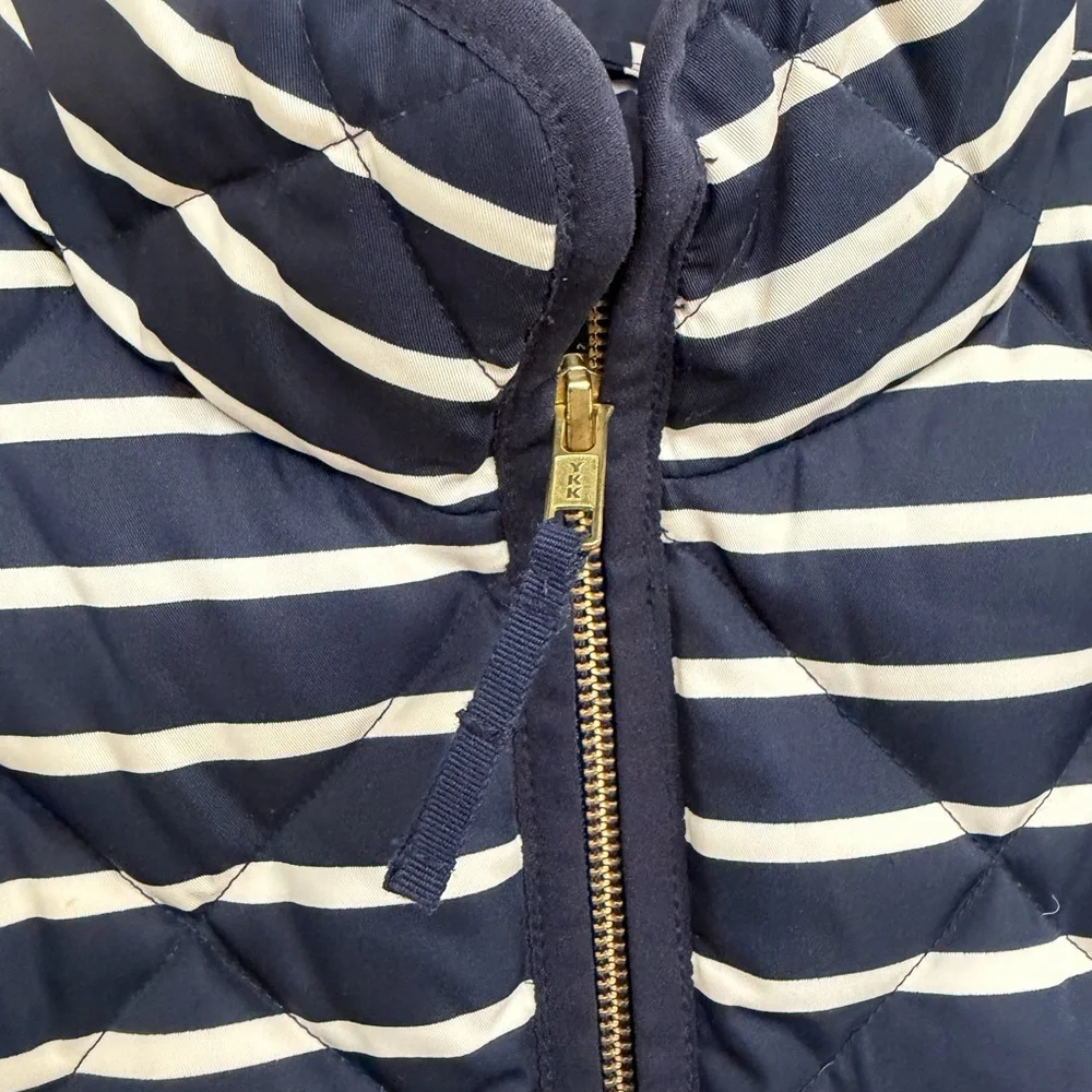 J. Crew Navy and White Striped Womens  Vest- medium